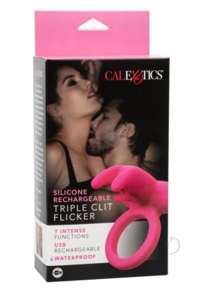 Clitoral Stimulator Vibrating Penis Ring - Pink