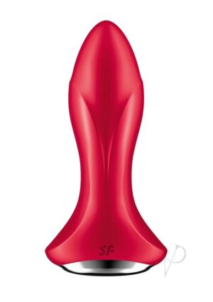 Tapered Tip App Controlled Silicone Anal Vibrator Red