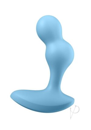 Beginner Friendly App Controlled Anal Vibrator Light Blue