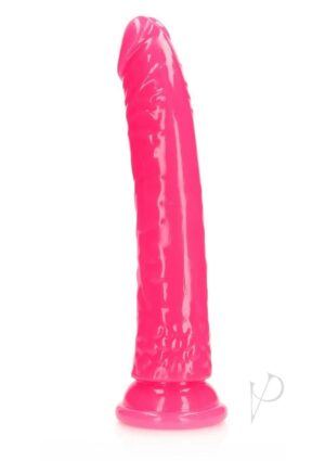 Glow-in-the-Dark Suction Cup Big Strap On Dildo Pink