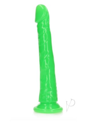 Glow-in-the-Dark Strap On Compatible Big Dildo With Suction Cup Green