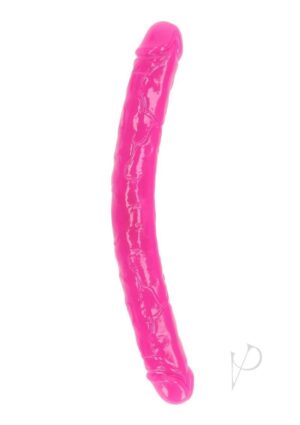 Glow-in-the-Dark Anal Vaginal Double-Ended Dildo Pink