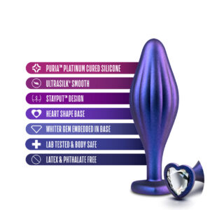 Anal Adv Matrix Wavy Bling Plug Sapphire