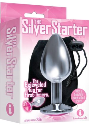 The 9 Bejewled Stainless Plug Pink