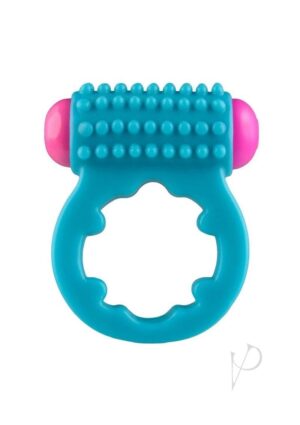 Couples Easy-To-Use Vibrating Penis Ring Blue