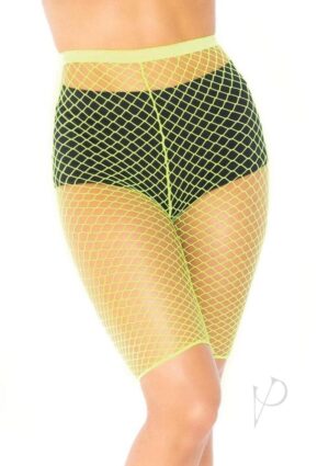 Women's Sexy Clothing Industrial Net Biker Shorts Yellow