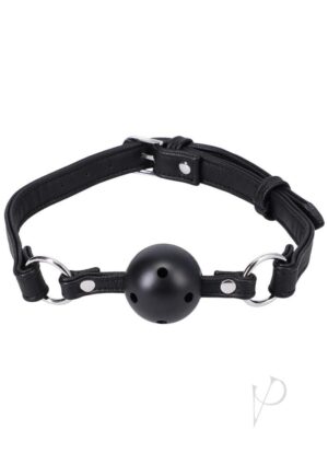 Faux Leather Breathable Open Mouth Ball Gag