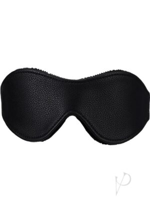 Faux Leather Blindfold Bondage Gear Masks - Black