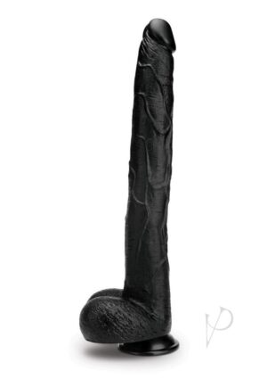 Strap-on Compatible Suction Cup Realistic Big Dildo Black