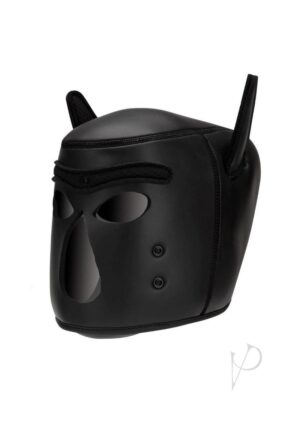 Neoprene BDSM Head Mask Puppy Hood Black