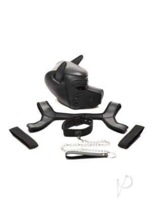 Adjustable Neoprene Complete Puppy Play Bondage Kit