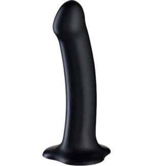 7-inch Strap-on Compatible Silicone Dildo - Black