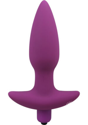 Tapered Tip Vibrating Butt Plug Medium - Purple