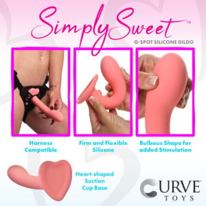 Silky Smooth Textured Silicone G-Spot Harness Compatible Suction Cup Dildo