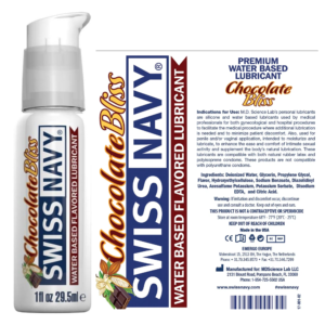 Water-Based Flavored Lubricant Lube Chocolate Bliss 1oz