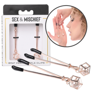 Brat Pearl Nipple Clamps Jewelry Sex Restraints Rose Gold