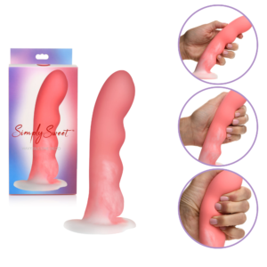 Silicone Dildo Strap-on Compatible With Heart-shaped Suction Cup