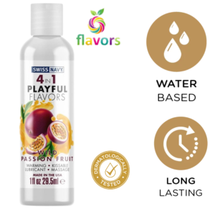 Flavours 4 In 1 Wild Passion Fruit Water-based Lube 1oz