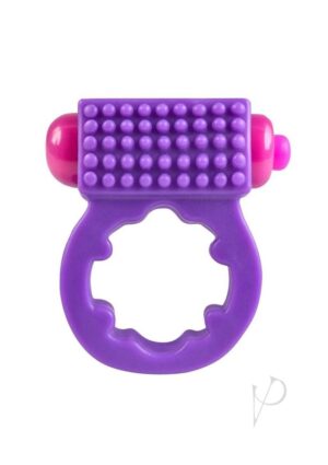 Grinder 3 Speed Erection Vibrating Penis Ring - Purple