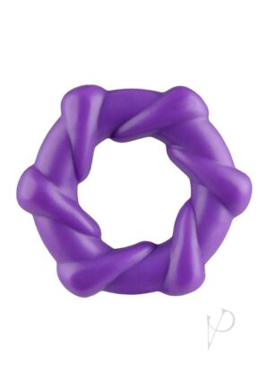 Twist Non-Vibrating Penis Ring Purple