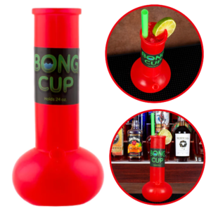 Bong Cup Bachelorette Party Supply Red - 24 ounces