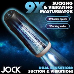 Jock 9x Suck Multi-textured Suction Realistic Vibrating Male Automatic Masturbator