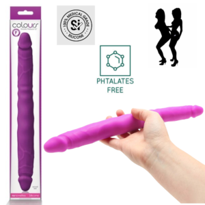 Silicone Realistic Double-Ended Dildo Purple