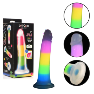 Strap-on Compatible Glow In Dark Suction Cup Dildo