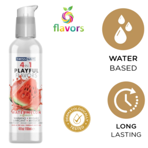 Flavored Water-based Lube Watermelon 4 Oz