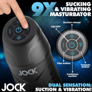 Jock 9x Suck Multi-textured Suction Realistic Vibrating Male Automatic Masturbator