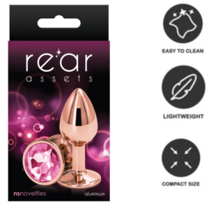 Anal Toys Metal Jeweled Butt Plug Small - Pink