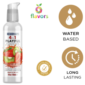 Water-Based Warming Lubricant Strawberry Kiwi Pleasure 4oz