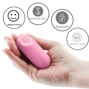 Rechargeable Silicone Bullet Vibrator Pink