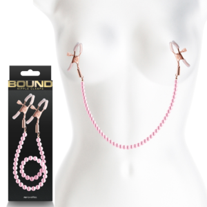 Bound Bondage Gear Silicone Tips Metal Nipple Clamps