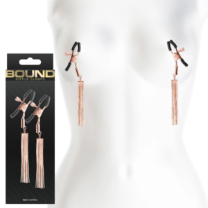 Bound Bondage Gear Silicone Tips Adjustable Nipple Clamps