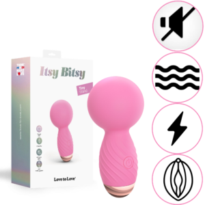 Rechargeable Massager Silicone Discreet Wand Vibrator - Pink Passion