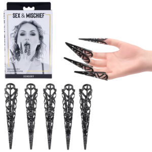 Sensory Metal Fingertips Sex Ticklers Black