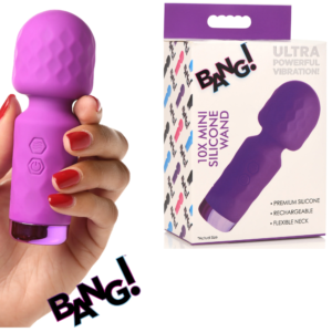 Silicone Rechargeable Wand Vibrator - Purple