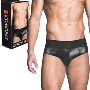 Wetlook Ass-less Brief Classic Shiny Underwear Medium Black