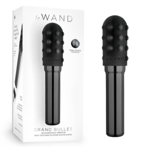 Travel-friendly Rechargeable Vibrator With Textured Ring – Black