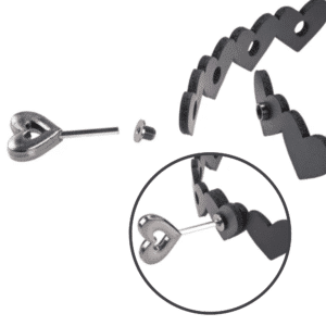 Sportsheets Bondage Gear Adjustable PU Leather Heart Day Sex Collar Restraints - Black