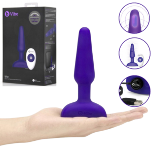 Anal Toy Vibrating Butt Plug with Remote – Purple