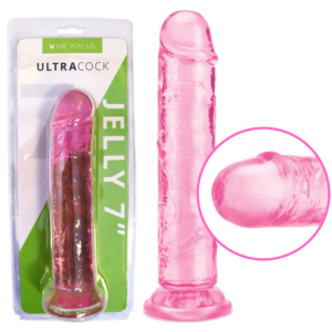 7-inch Hands-free Powerful Suction Cup Dildo - Pink