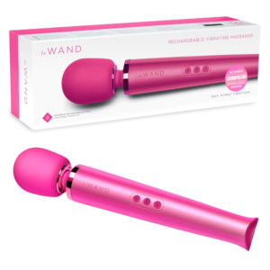 Travel-Friendly Vibrating Massager Wand Vibrator - Magenta