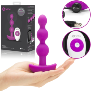 Vibrating Beaded Remote Control Butt Plug Sex Toy