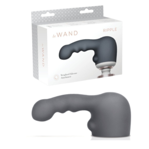 Weighted Silicone Targeted Stimulation Vibrating Wand Attachment - Gray