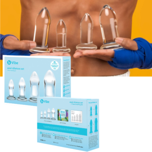 Temperature Play Glass Butt Plugs Training Value Bundle Set