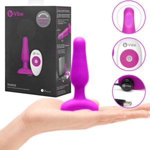 Waterproof Remote Control Silicone Vibrating Butt Plug - Fuchsia