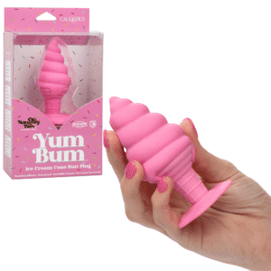 Ice Cream Cone Suction Cup Silicone Butt Plug