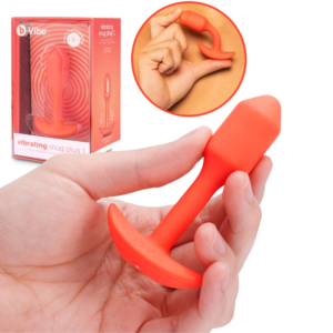 Rechargeable Silicone Butt Plug in Orange